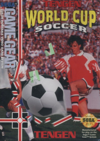 Tengen World Cup Soccer PAL Sega Game Gear  box art